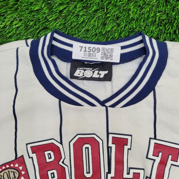 Vintage Lightning-Bolt Sweatshirt Womens 2XL 25x25 Boxy - Picture 11 of 15